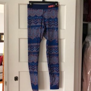 Nike lightly fleece lined leggings.